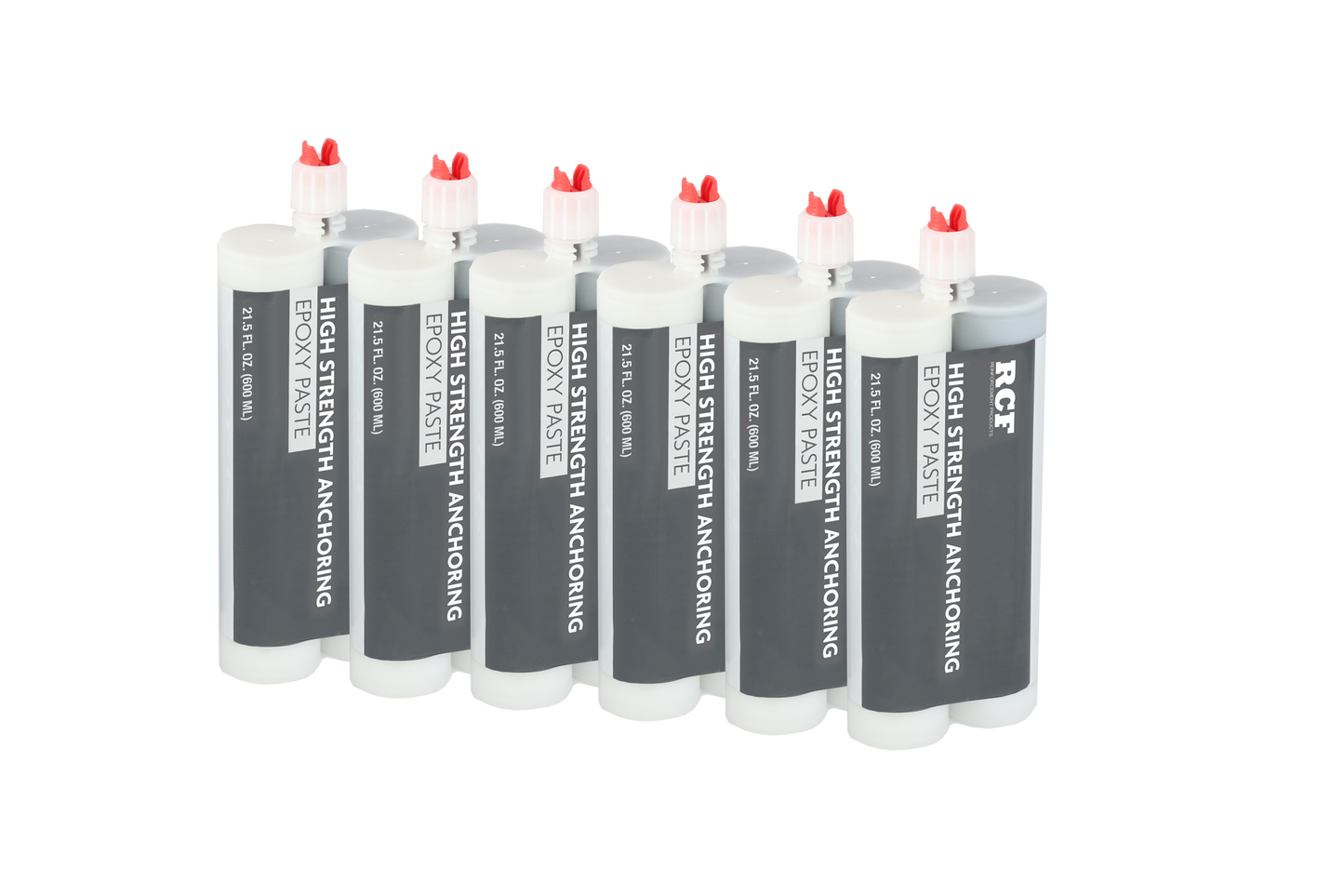 6-PACK DUAL CARTRIDGE RCF HIGH STRENGTH EPOXY PASTE (600ML) FG20075